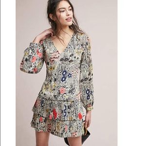 Botanical Pleated Petite Shift Dress size SP